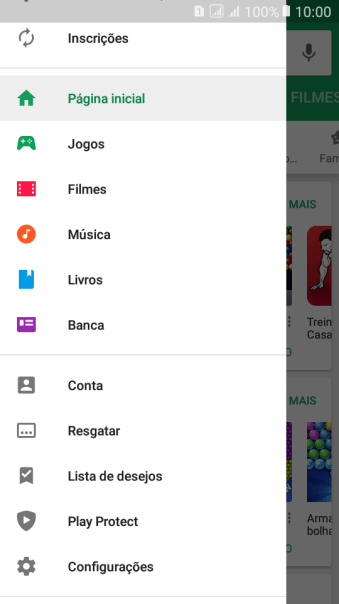 Pressione Configurações. Pressione Configurações.