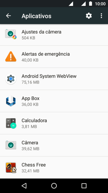 Pressione o app desejado. Pressione o app desejado.