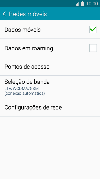 Pressione Configurações de rede. Pressione Configurações de rede.