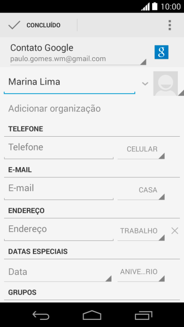 Pressione o ícone de foto. Pressione o ícone de foto.