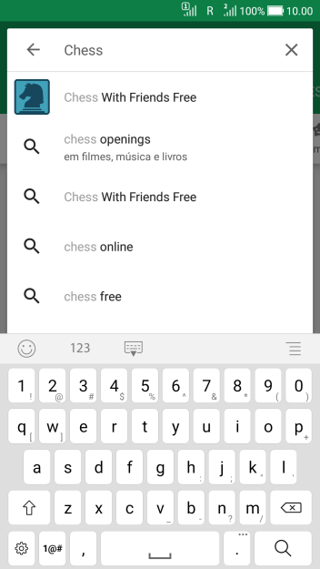 Insira o nome ou assunto do app desejado, e pressione o ícone de busca. Insira o nome ou assunto do app desejado, e pressione o ícone de busca.