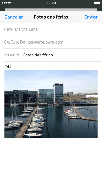 Pressione Enviar, quando você terminar de escrever seu e-mail. Pressione Enviar, quando você terminar de escrever seu e-mail.