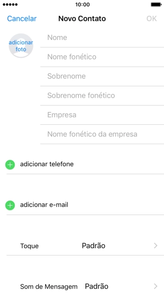 Pressione Nome, e digite o nome . Pressione Nome, e digite o nome .