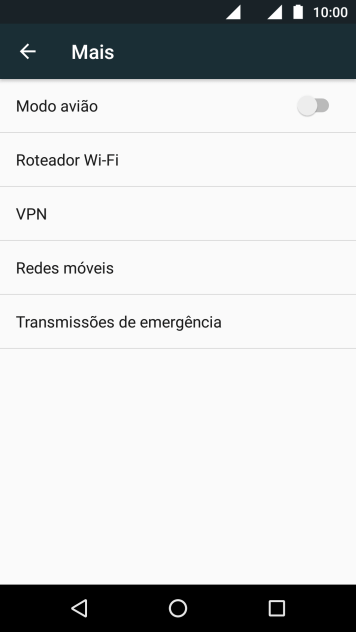 Pressione Redes móveis. Pressione Redes móveis.