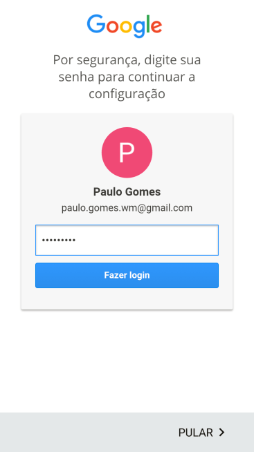 Pressione Fazer login. Pressione Fazer login.