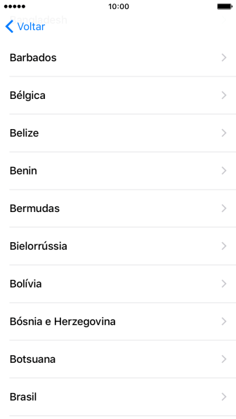 Pressione o país ou região desejados. Pressione o país ou região desejados.
