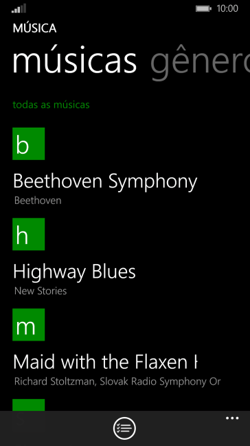 Navegue até a pasta desejada e pressione o arquivo de música desejado. Navegue até a pasta desejada e pressione o arquivo de música desejado.