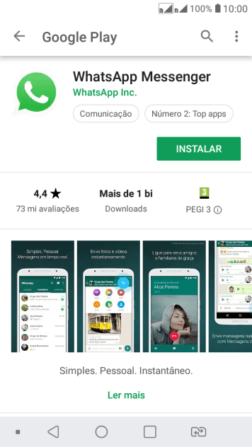 Pressione INSTALAR, e siga as indicações da tela para instalar o app. Pressione INSTALAR, e siga as indicações da tela para instalar o app.