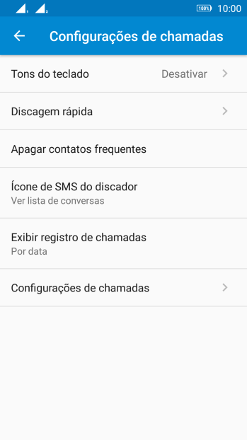 Pressione Configurações de chamadas. Pressione Configurações de chamadas.