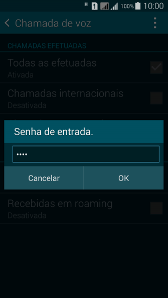 Digite sua senha de bloqueio, e pressione OK. Digite sua senha de bloqueio, e pressione OK.