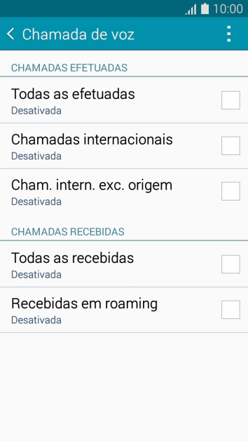 Pressione o tipo de bloqueio desejado. Pressione o tipo de bloqueio desejado.