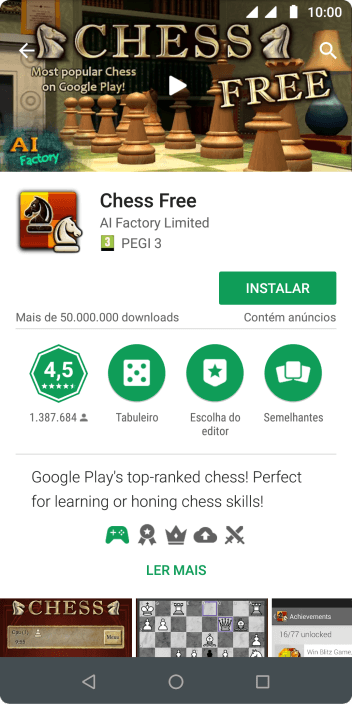 Pressione INSTALAR, e siga as indicações da tela para instalar o app. Pressione INSTALAR, e siga as indicações da tela para instalar o app.