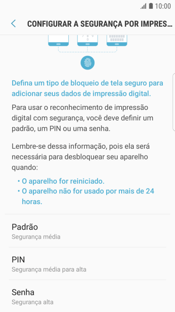 Pressione o código de bloqueio desejado, e siga as instruções da tela para criar um código extra. Pressione o código de bloqueio desejado, e siga as instruções da tela para criar um código extra.