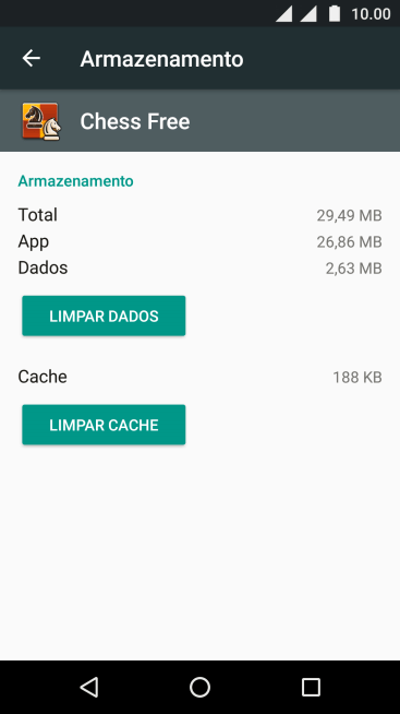 Pressione LIMPAR CACHE. Pressione LIMPAR CACHE.