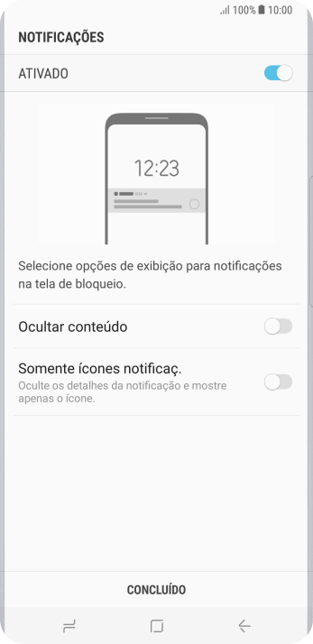 Pressione as configurações desejadas. Pressione as configurações desejadas.