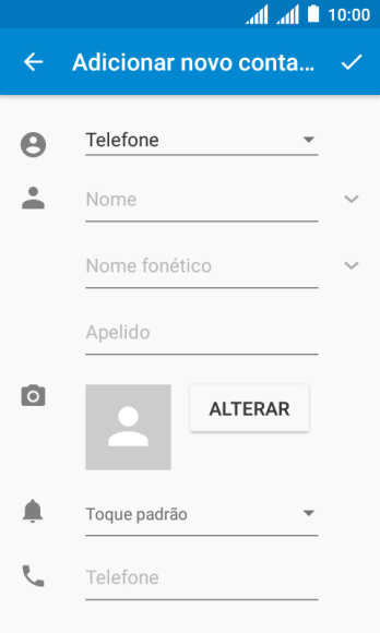 Pressione Nome, e digite o nome desejado. Pressione Nome, e digite o nome desejado.