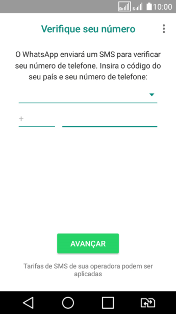 Pressione AVANÇAR. Pressione AVANÇAR.