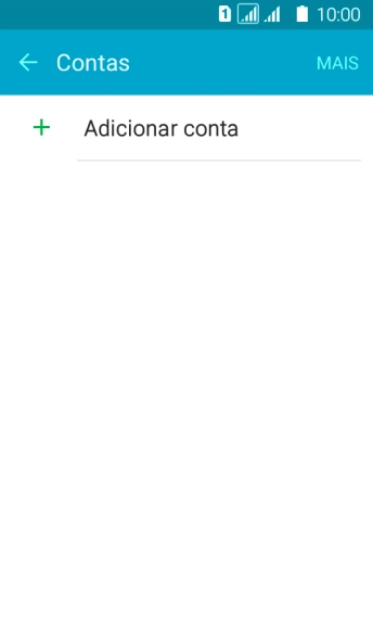 Pressione Adicionar conta. Pressione Adicionar conta.