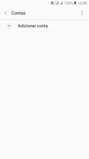 Pressione Adicionar conta. Pressione Adicionar conta.
