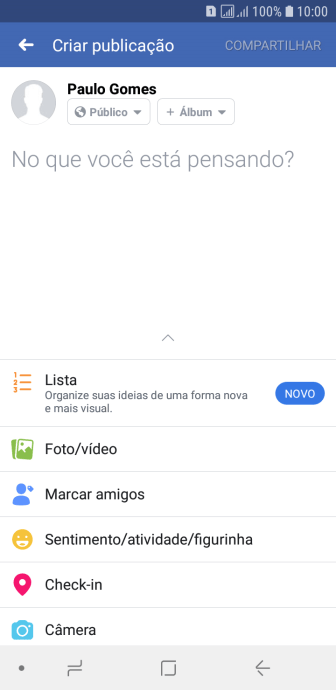 Pressione o campo de escrever, e digite o texto desejado. Pressione o campo de escrever, e digite o texto desejado.