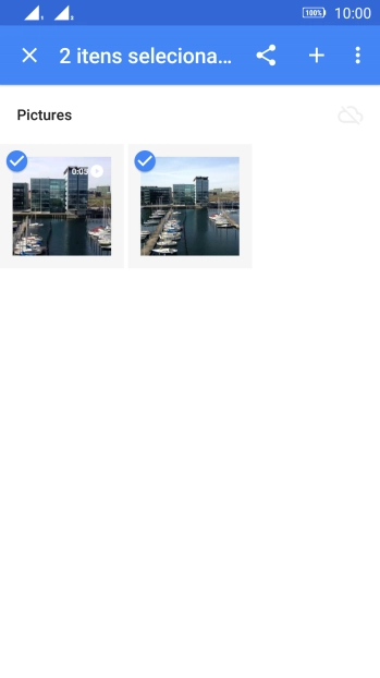 Pressione o ícone de compartilhar. Pressione o ícone de compartilhar.