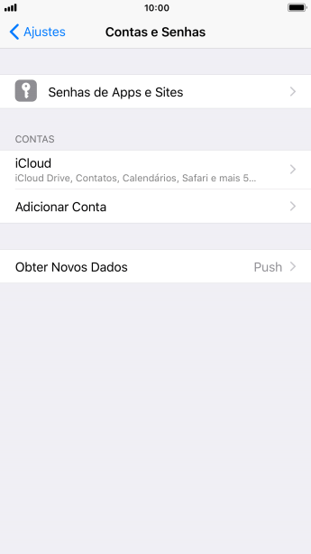 Pressione Adicionar Conta. Pressione Adicionar Conta.
