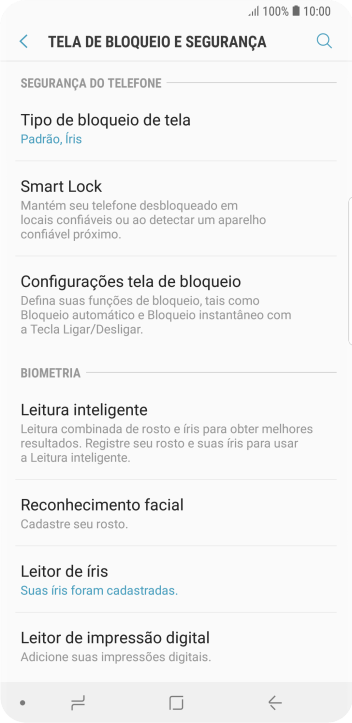 Pressione Tipo de bloqueio de tela, e insira o código de bloqueio extra que você criou anteriormente. Pressione Tipo de bloqueio de tela, e insira o código de bloqueio extra que você criou anteriormente.