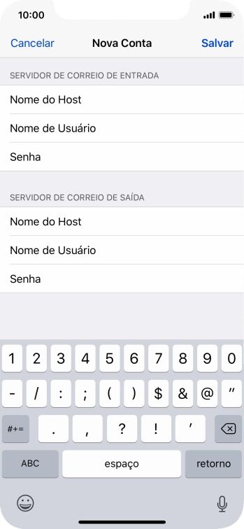 Pressione Salvar. Sua conta de e-mail agora está configurada. Se você quiser selecionar configurações adicionais de servidores de entrada e de saída, você deve seguir os seguintes passos. Pressione Salvar. Sua conta de e-mail agora está configurada. Se você quiser selecionar configurações adicionais de servidores de entrada e de saída, você deve seguir os seguintes passos.