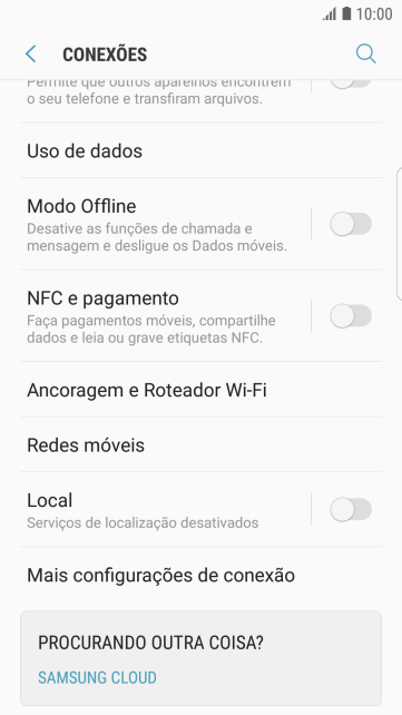 Pressione Redes móveis. Pressione Redes móveis.
