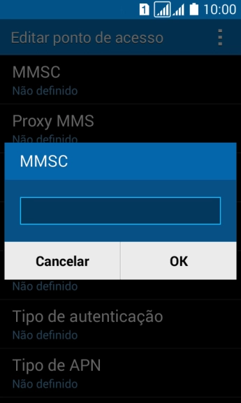 Digite http://mms.tim.br e pressione OK. Digite http://mms.tim.br e pressione OK.