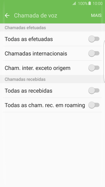Pressione o indicador ao lado do tipo de bloqueio desejado para ativar ou desativar a função. Pressione o indicador ao lado do tipo de bloqueio desejado para ativar ou desativar a função.