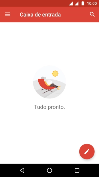 Pressione o ícone de novo e-mail. Pressione o ícone de novo e-mail.