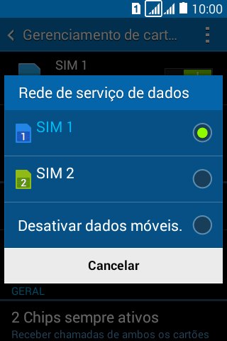 Pressione o chip desejado. Pressione o chip desejado.