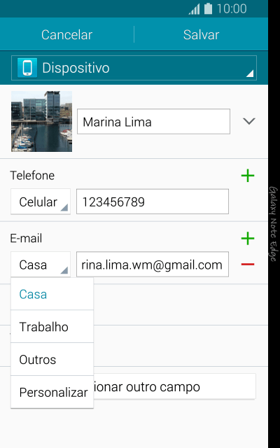 Pressione o tipo de e-mail desejado. Pressione o tipo de e-mail desejado.