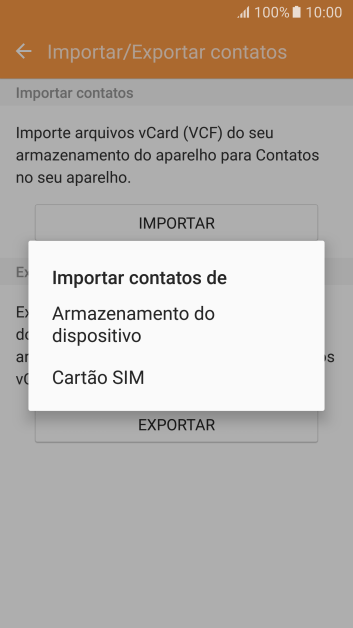 Pressione Cartão SIM. Pressione Cartão SIM.