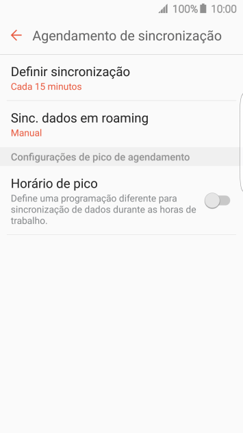 Pressione Definir sincronização. Pressione Definir sincronização.