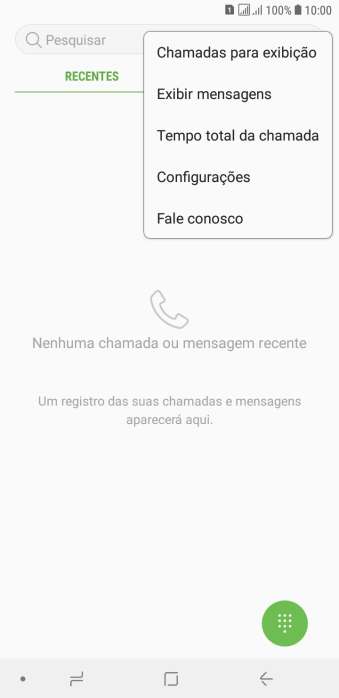 Pressione Configurações. Pressione Configurações.