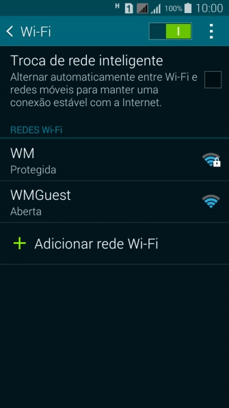 Pressione a rede Wi-Fi desejada. Pressione a rede Wi-Fi desejada.