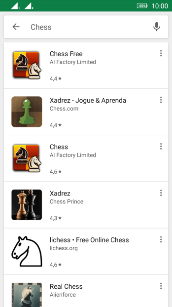 Pressione o app desejado. Pressione o app desejado.