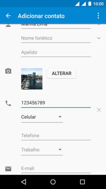 Pressione a lista suspensa abaixo do número de telefone. Pressione a lista suspensa abaixo do número de telefone.