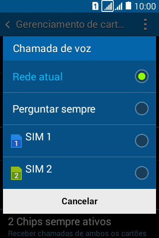 Pressione a configuração desejada. Pressione a configuração desejada.