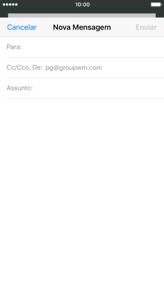 Pressione o campo de busca, e digite as primeiras letras do destinatário. Pressione o campo de busca, e digite as primeiras letras do destinatário.