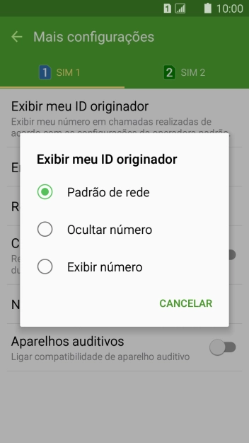 Pressione Mostrar número para ativar a identificação do seu número. Pressione Mostrar número para ativar a identificação do seu número.