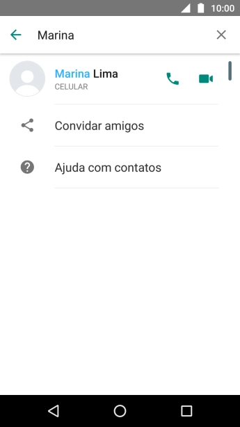 Pressione o ícone de chamada de voz ao lado do contato desejado para realizar uma chamada de voz para seu contato. Pressione o ícone de chamada de voz ao lado do contato desejado para realizar uma chamada de voz para seu contato.