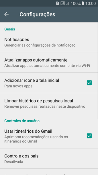 Pressione Atualizar apps automaticamente. Pressione Atualizar apps automaticamente.