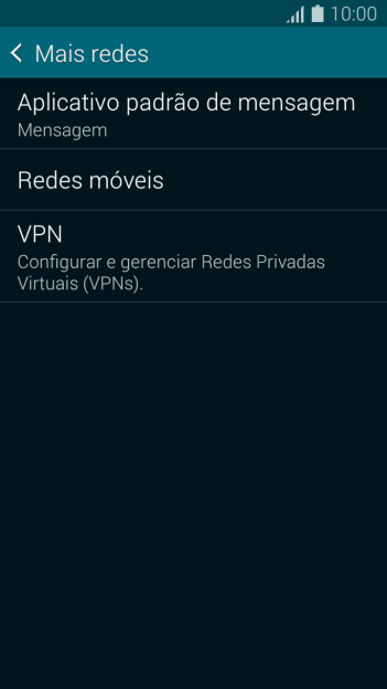Pressione Redes móveis. Pressione Redes móveis.