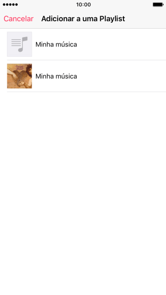 Pressione a lista de reprodução desejada. Pressione a lista de reprodução desejada.