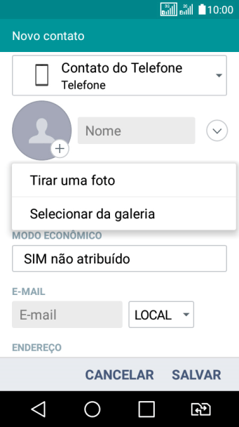 Pressione Selecionar da galeria. Pressione Selecionar da galeria.