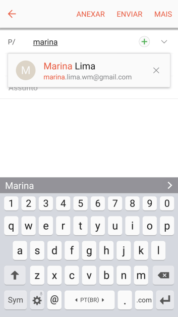 Pressione o contato desejado. Pressione o contato desejado.