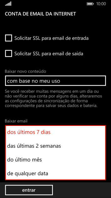 Pressione a configuração desejada. Pressione a configuração desejada.